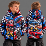 Kurtka RACE z autami 110-140cm