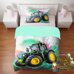 Traktor green- zestaw pościeli