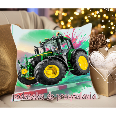 TRAKTOR green -poszewka na poduszkę