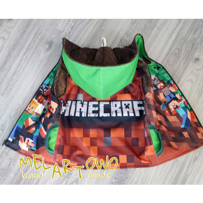 Bezrękawnik dziecięcy Softshell z kapturem MINECRAFT 134/140 cm