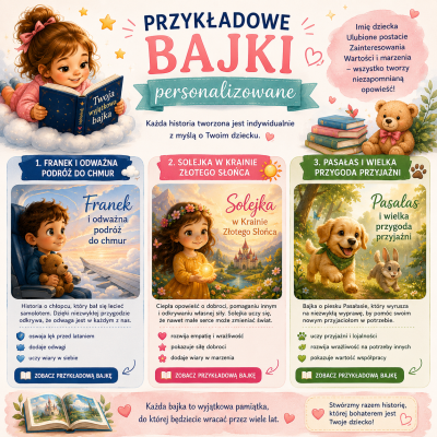 Przykładowe bajki personalizowane