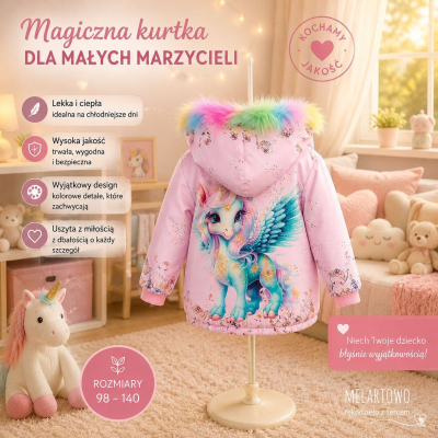 Kurtka UNICORN 98-140cm