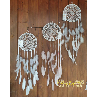 Łapacz snów 25/95 cm WHITE 838 brylanciki