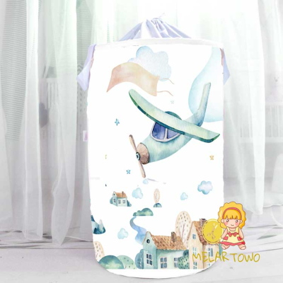 Kosz na zabawki SAMOLOT miasto (60cm/120cm)